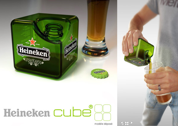 Pour it, enjoy it. Heineken straight from the Cube.