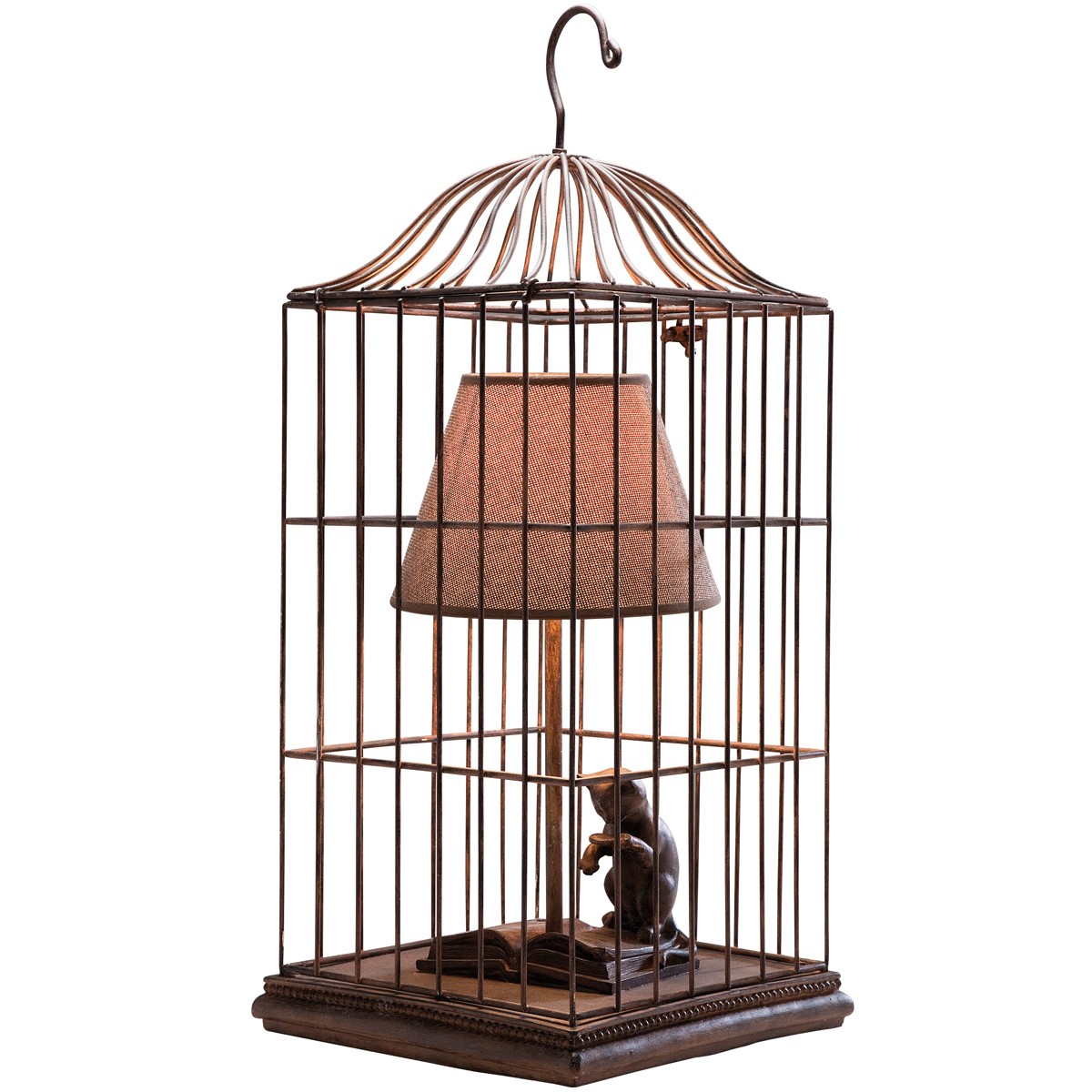 Cat In A Cage Table Lamp
