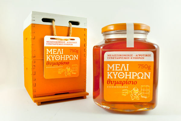 Packaging of Thyme Honey from Kythera
