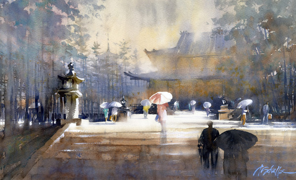 People and umbrellas By Thomas Schaller