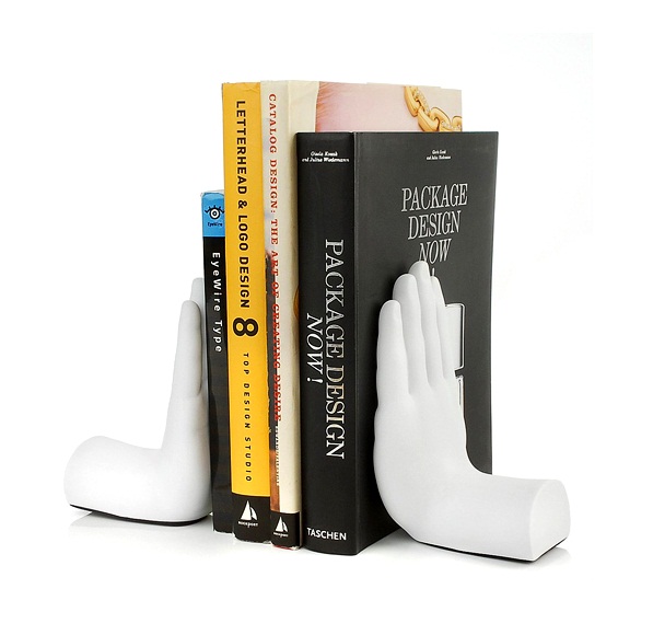 Stop Hand Bookends by Tech Tools