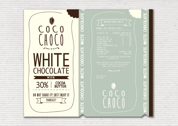 Packaging for White Chocolate