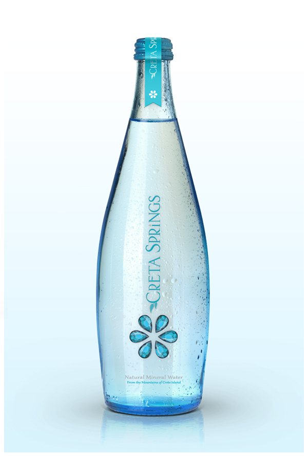 The bottle of mineral water Creta Springs